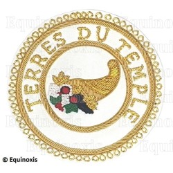 Badge / Macaron GLNF – Grande tenue provinciale – Grand Intendant – Terre du Temple – Bordado a mano