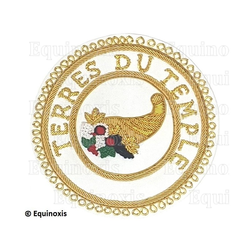 Badge / Macaron GLNF – Grande tenue provinciale – Grand Intendant – Terre du Temple – Bordado a mano