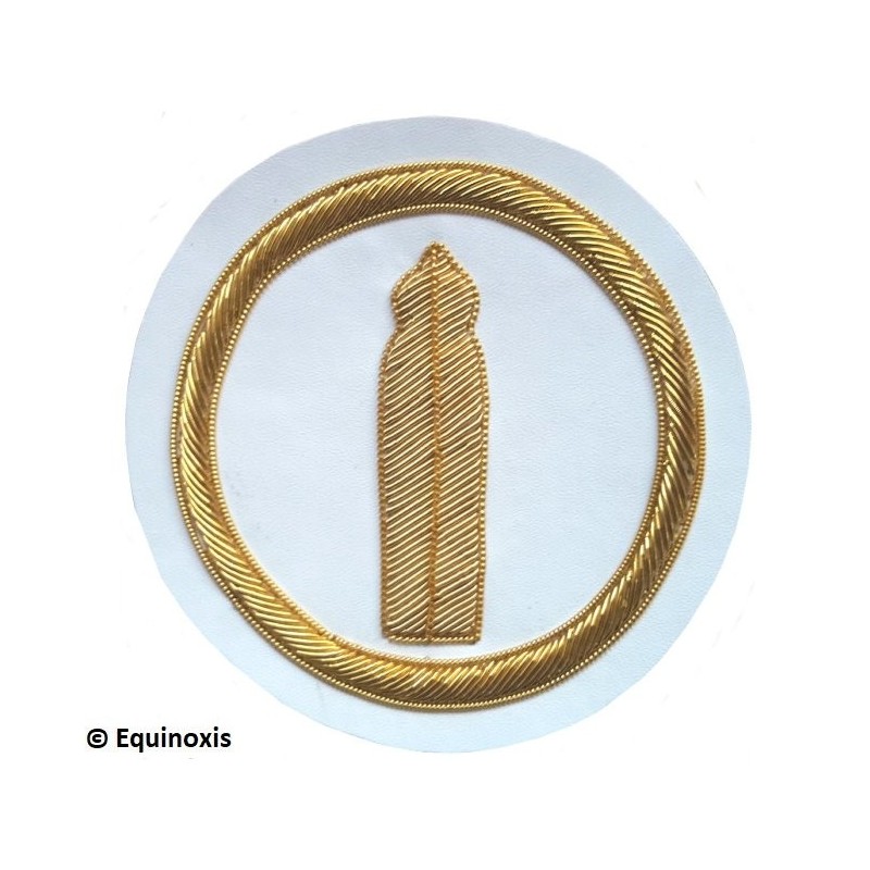Badge / Macaron GLNF – Grande tenue nationale – Deuxième  Grand Surveillant – Bordado a mano