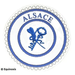 Badge / Macaron GLNF – Petite tenue provinciale – Grand Archiviste – Alsace – Bordado a máquina