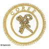 Badge / Macaron GLNF – Grande tenue provinciale – Grand Archiviste – Corse – Bordado a mano