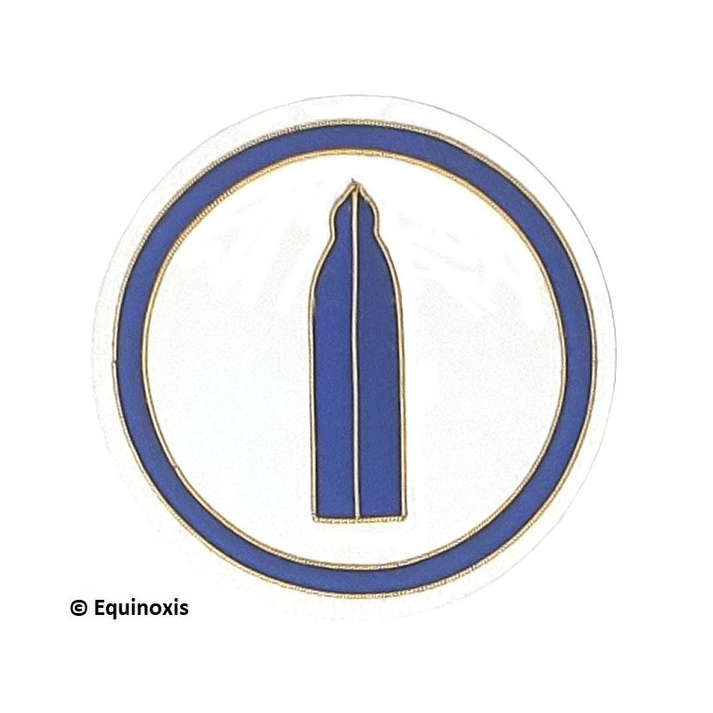 Badge / Macaron GLNF – Petite tenue nationale – Deuxième Grand Surveillant – Bordado a mano