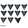 Collares masónicos – REAA – 30° grado – Set de 10 Officiers – Bordados a máquina