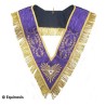 Collar masónico muaré – Menfis-Mizraim – 96° grado – Bordado a máquina – Púrpura