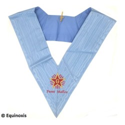 Collar masónico muaré – Rito Francés Tradicional – Passé Maître – Bordado a máquina 