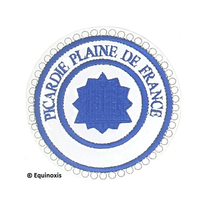 Badge / Macaron GLNF – Petite tenue provinciale – Grand Hospitalier – Picardie Plaine de France – Bordado a máquina