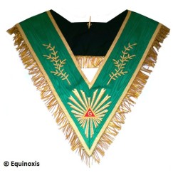 Collar masónico muaré – Rito Cerneau – Venerable Maestro – Acacia 108 feuilles avec franges