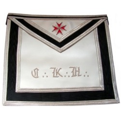 Tablier maçonnique en simili-cuir – REAA – 30° grado – Chevalier Kadosch – CKH