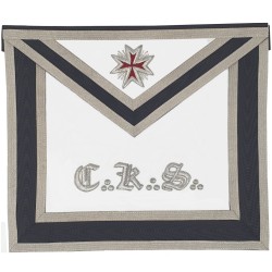 Tablier maçonnique en simili-cuir – REAA – 30° grado – Chevalier Kadosch – CKS