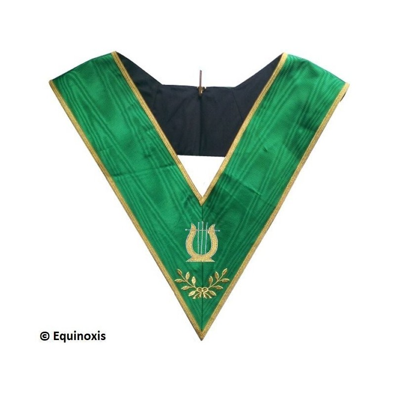 Collar masónico muaré – Rito Cerneau –  Columna de Armonía – Bordado a máquina