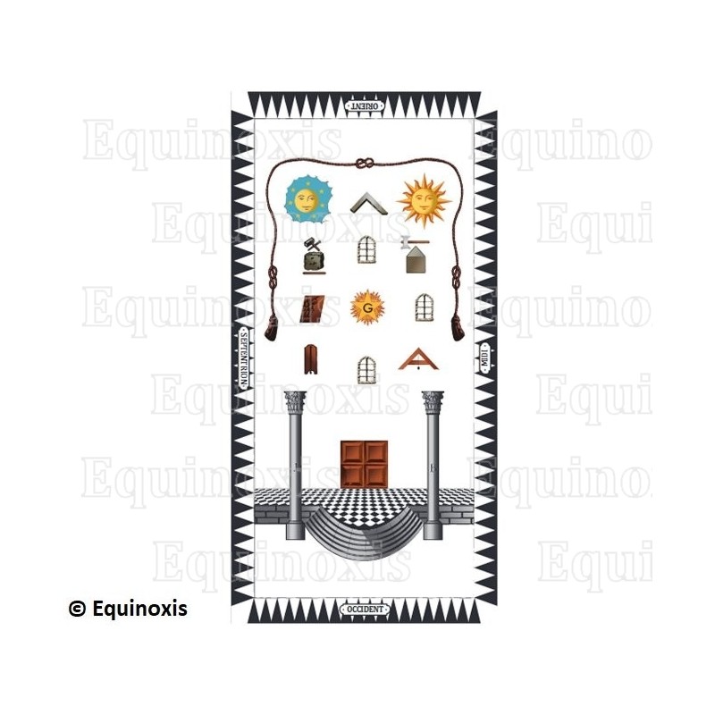 Cuadro de Logia – Rito Francés Tradicional – Compañero – GLNF – 120 cm x 60 cm