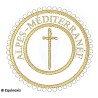 Badge / Macaron GLNF – Grande tenue provinciale – Passé Grand Tuileur – Alpes-Méditerranée – Bordado a máquina