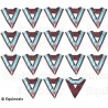 Collares masónicos muaré – Mark degree – Juego de 17 Oficiales – Escarapela española – Colores ingleses