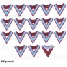 Collares masónicos muaré – Mark degree – Set de 17 sautoirs – Sans cocarde