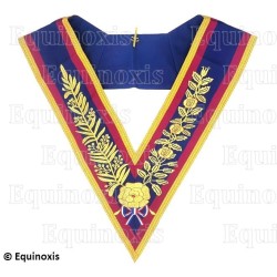 Collar masónico muaré – Mark degree – Officier national actif - Bordado a máquina