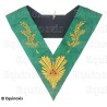 Collar masónico muaré – Rito Cerneau – Venerable Maestro – Acacia 108 hojas – Bordado a mano