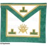 Tablier maçonnique en faux cuir – Rito Cerneau – Passé Maître – Acacia et équerre-et-compas – Bordado a mano