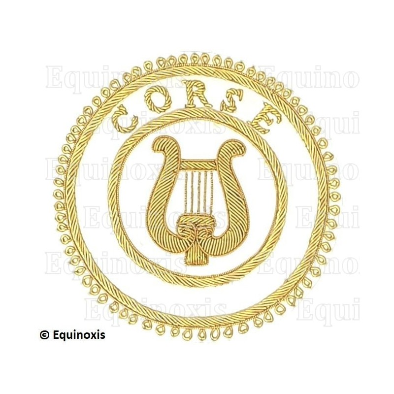 Badge / Macaron GLNF – Grande tenue provinciale – Grand Organiste – Corse – Bordado a mano