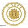 Badge / Macaron GLNF – Grande tenue provinciale – Grand Elémosinaire – Corse – Bordado a mano