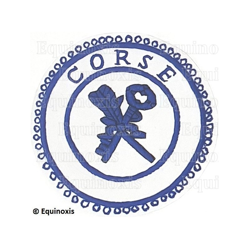 Badge / Macaron GLNF – Petite tenue provinciale – Grand Archiviste – Corse – Bordado a mano