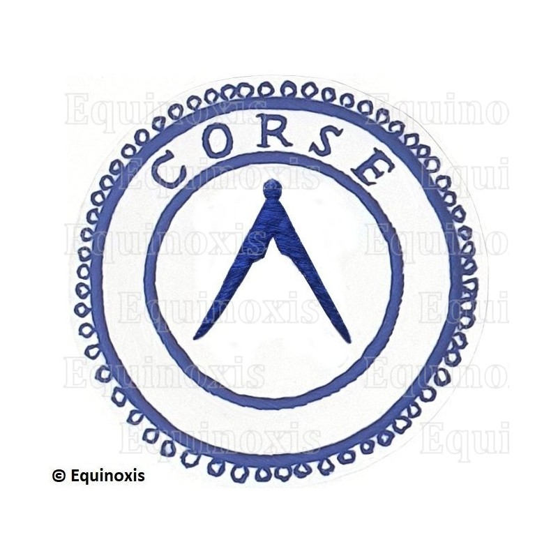Badge / Macaron GLNF – Petite tenue provinciale – Grand Inspecteur – Corse – Bordado a mano