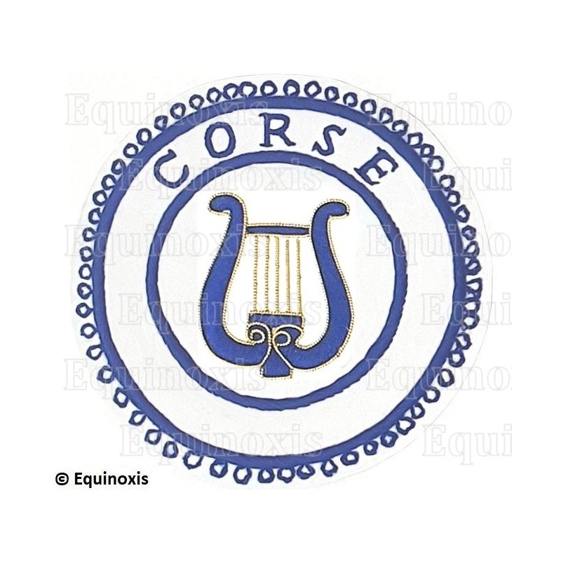 Badge / Macaron GLNF – Petite tenue provinciale – Grand Organiste – Corse – Bordado a mano