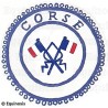 Badge / Macaron GLNF – Petite tenue provinciale – Passé Grand Porte-Etendard – Corse – Bordado a mano