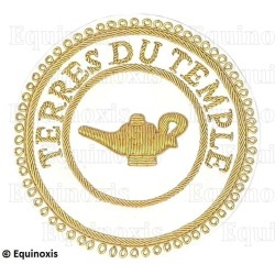 Badge / Macaron GLNF – Grande tenue provinciale – Précepteur York – Terre du Temple – Bordado a máquina
