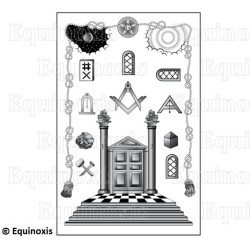 Cuadro de Logia – REAA – Compañero – GODF – 160 cm x 80 cm