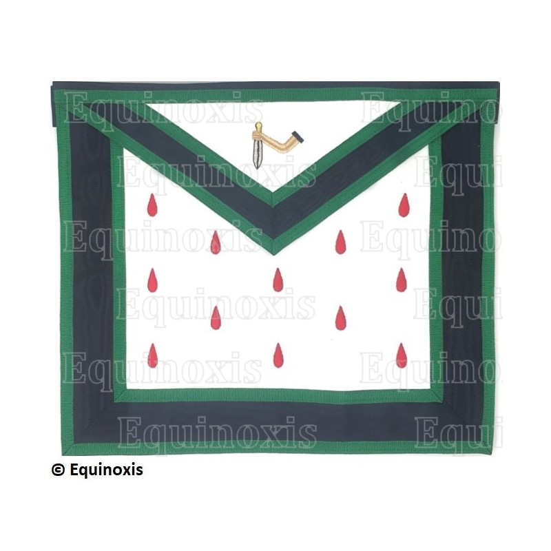 Tablier maçonnique en simili cuir – Rito Cerneau – 9° grado