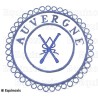 Badge / Macaron GLNF – Petite tenue provinciale – Passé Grand Directeur des Cérémonies – Auvergne – Bordado a mano
