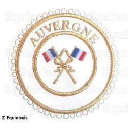 Badge / Macaron GLNF – Grande tenue provinciale – Passé Grand Porte-Etendard – Auvergne – Bordado a máquina