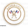Badge / Macaron GLNF – Grande tenue provinciale – Passé Grand Porte-Etendard – Auvergne – Bordado a máquina