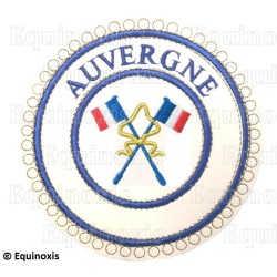 Badge / Macaron GLNF – Petite tenue provinciale – Passé Grand Porte-Etendard – Auvergne – Bordado a máquina
