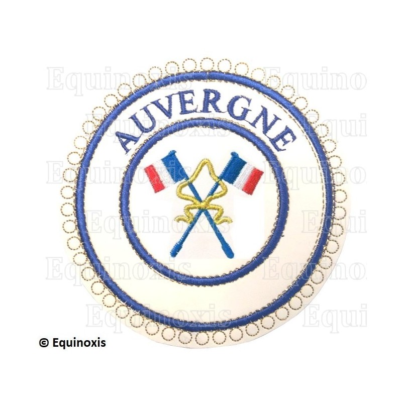 Badge / Macaron GLNF – Petite tenue provinciale – Passé Grand Porte-Etendard – Auvergne – Bordado a máquina