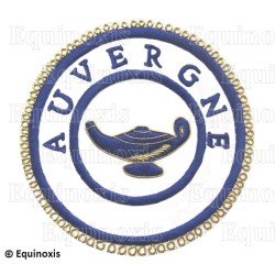 Badge / Macaron GLNF – Grande tenue provinciale – Grand Précepteur – Auvergne – Bordado a mano