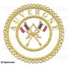 Badge / Macaron GLNF – Grande tenue provinciale – Passé Grand Porte-Etendard – Auvergne – Bordado a mano