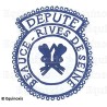 Badge / Macaron GLNF – Petite tenue provinciale – Député Grand Secretario – Beauce – Rives de Seine – Bordado a mano