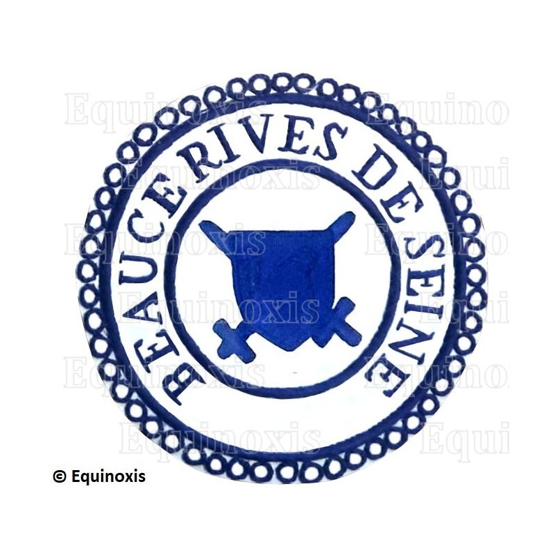 Badge / Macaron GLNF – Petite tenue provinciale – Grand Poursuivant – Beauce – Rives de Seine – Bordado a mano