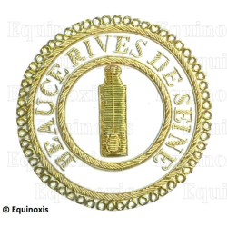 Badge / Macaron GLNF – Grande tenue provinciale – Deuxième Grand Surveillant – Corse – Bordado a mano
