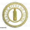 Badge / Macaron GLNF – Grande tenue provinciale – Deuxième Grand Surveillant – Corse – Bordado a mano