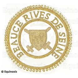 Badge / Macaron GLNF – Grande tenue provinciale – Grand Poursuivant – Beauce – Rives de Seine – Bordado a mano