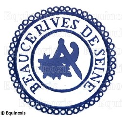 Badge / Macaron GLNF – Petite tenue provinciale – Grand Intendant – Beauce – Rives de Seine – Bordado a mano