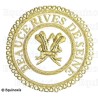 Badge / Macaron GLNF – Grande tenue provinciale – Grand Secretario – Beauce – Rives de Seine – Bordado a mano
