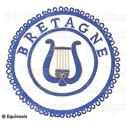 Badge / Macaron GLNF – Petite tenue provinciale – Grand Organiste – Bretagne – Bordado a mano