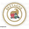 Badge / Macaron GLNF – Grande tenue provinciale – Grand Intendant – Bretagne – Bleu – Bordado a máquina