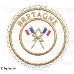 Badge / Macaron GLNF – Grande tenue provinciale – Passé Grand Porte-Etendard – Aquitaine – Bordado a máquina