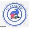 Badge / Macaron GLNF – Petite tenue provinciale – Grand Intendant – Bretagne – Bleu – Bordado a máquina
