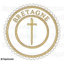 Badge / Macaron GLNF – Grande tenue provinciale – Passé Grand Tuileur – Bretagne – Bordado a máquina