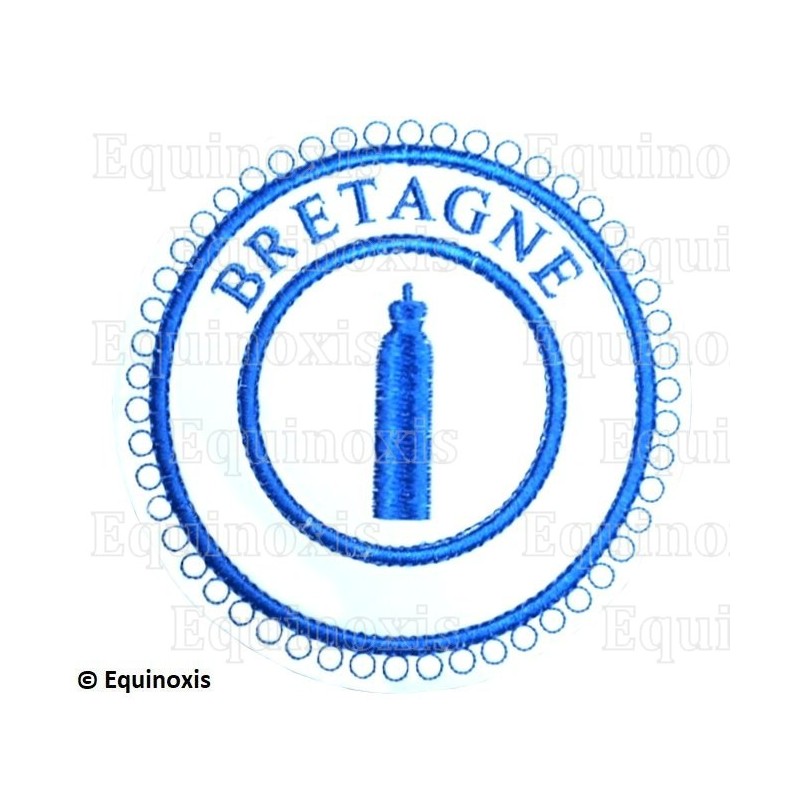 Badge / Macaron GLNF – Petite tenue provinciale – Segundo Vigilante – Bretagne – Bordado a máquina